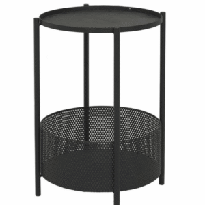 ชั้นวางกระถางต้นไม้ 2 ชั้น สีดำ