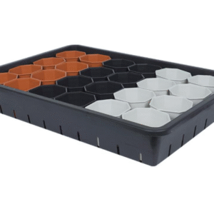 กระถางแคคตัส แปดเหลี่ยม 3 นิ้ว 24 ใบ พร้อมถาด